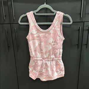 Pink Rose romper in Pink and White